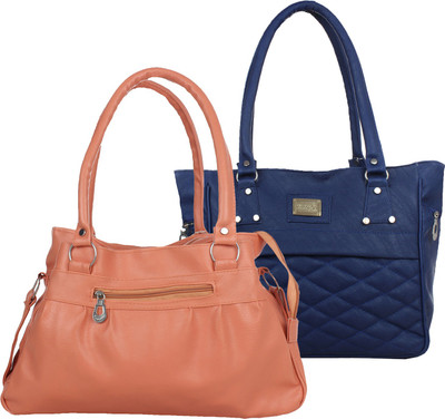 

Element Cart Hand-held Bag(Blue, Beige), Beige;blue