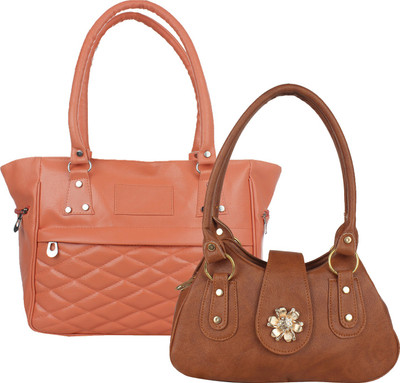 

Element Cart Hand-held Bag(Tan, Brown), Brown;tan