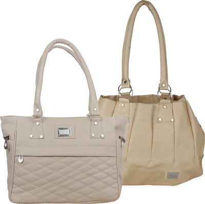 

Element Cart Hand-held Bag(Grey, Beige), Beige;grey