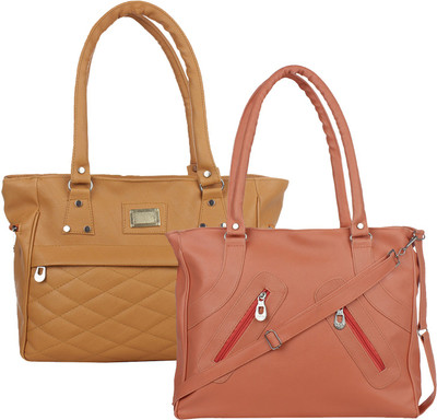 

Element Cart Hand-held Bag(Brown, Tan)