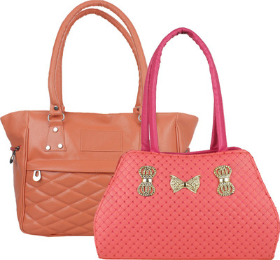

Element Cart Hand-held Bag(Tan, Pink), Pink;tan