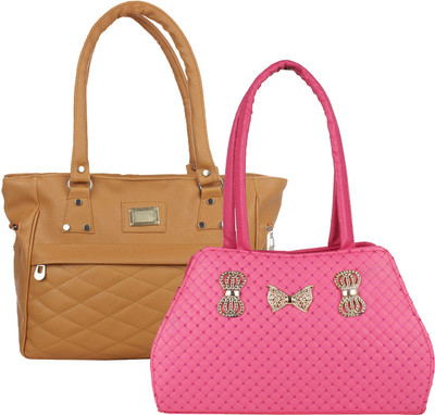 

Element Cart Hand-held Bag(Brown, Pink)