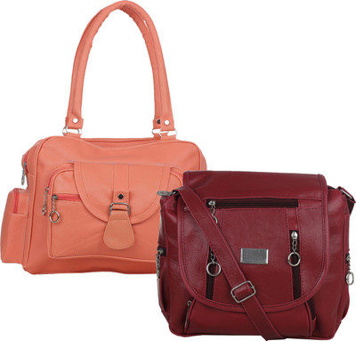 

Fillincart Sling Bag(Orange, Maroon), Maroon;orange
