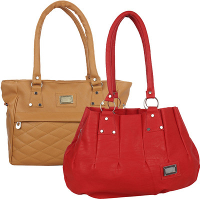 

Element Cart Hand-held Bag(Brown, Red)