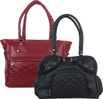 

Element Cart Hand-held Bag(Maroon, Black), Black;maroon