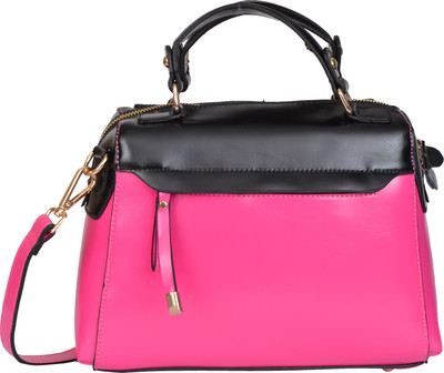 

Fiona Trends Hand-held Bag(Pink, Black), Black;pink