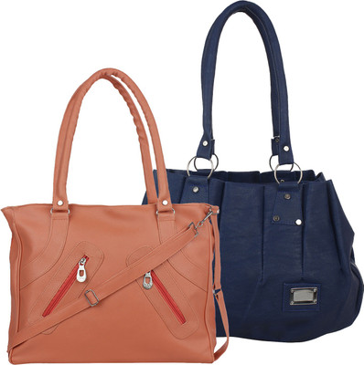 

Element Cart Hand-held Bag(Tan, Blue), Blue;tan
