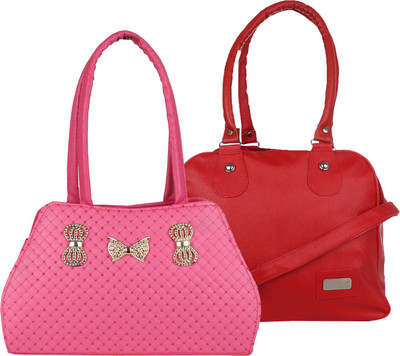 Element Cart Hand-held Bag(Red, Pink), Pink;red