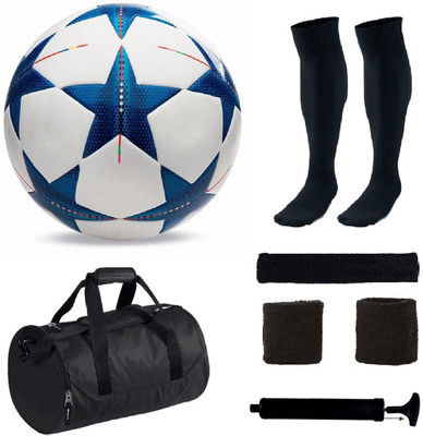 

SportsCorner Combo of Bluestar UEFA Champions League Football (Size-5)with 5 Other items Football Kit