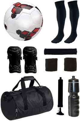 

SportsCorner Combo of Premier League Red/Yellow Football (Size-5) with 7 Other items Football Kit