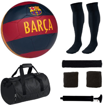 

SportsCorner Combo of Barca Blue/Red Football (Size-5) with 5 Other items Football Kit