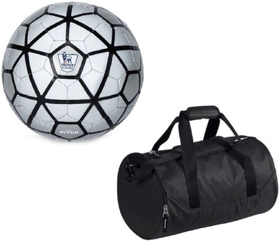 

SportsCorner Combo of Strike Silver Football (Size-5) with Kit Bag Football Kit