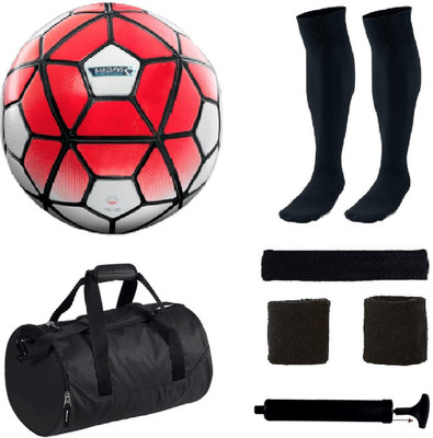 

SportsCorner Combo of Barclays Red/White Football (Size-5) with 5 Other items Football Kit
