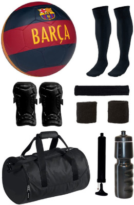 

SportsCorner Combo of Barca Blue/Red Football (Size-5) with 7 Other items Football Kit