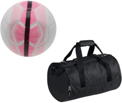 

SportsCorner Combo of Mercurial Veer White/Pink Football (Size-5) with Kit Bag Football Kit