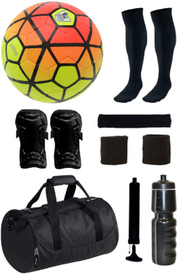 

SportsCorner Combo of Ordem Orange/Yellow Football (Size-5) with 7 Other items Football Kit
