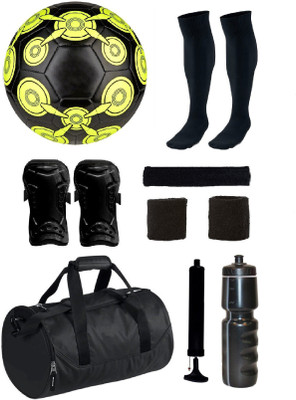 

SportsCorner Combo of Glider Black Football (Size-5)with 7 Other items Football Kit