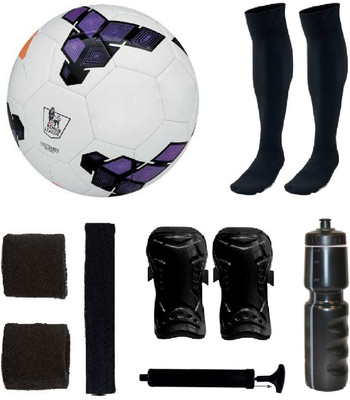 

SportsCorner Combo of Premier League Purple Football (Size-5) & Kit of 5 Other items Football Kit