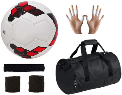 

SportsCorner Combo of Premier League Red/Purple Football (Size-5), Kit Bag & Supporters Football Kit