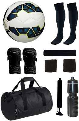 

SportsCorner Combo of Premier League Blue Football (Size-5) with 7 Other items Football Kit