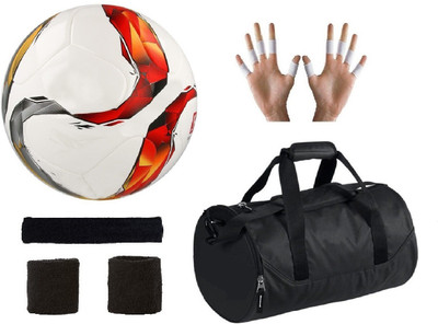 

SportsCorner Combo of Torfabrik Multicolor Football (Size-5), Kit Bag & Supporters Football Kit