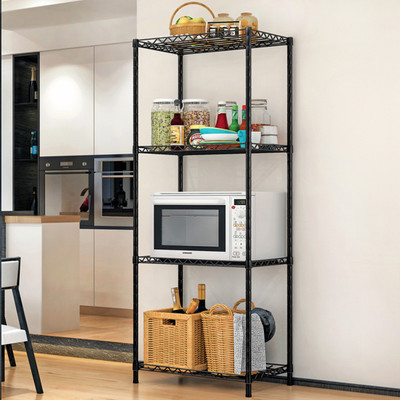 FurnCentral Metal Kitchen Cabinet(Finish Color - Black)
