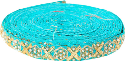 

Fabric and Lace LC37313E Multicolours Machine Made Embroidery Lace Reel(Pack of 1)