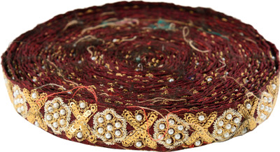 

Fabric and Lace LC37313G Multicolours Machine Made Embroidery Lace Reel(Pack of 1)