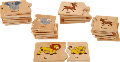 

Eduedge Animal Baby Matching • Printed on high quality plywood with safe inks for children. • Smooth edges and corners .Fifiteen puzzle plates.Age Group 3 Years +(Multicolor)
