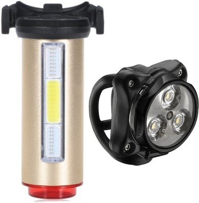 

shivexim Waterproof 360 Degree USB Bike Tail LED Warning Light and front round high quality led light LED Front Rear Light Combo(multicolor)