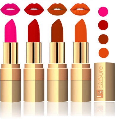 

Forsure Velvet Matte Lipstick(Pink,Coffee,Brown,Light Brown, 14 g)