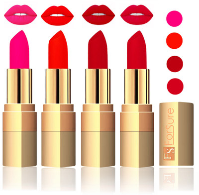 

Forsure Golden Velvet Matte Lipstick(Peach,Hot Red,Maroon,Mauve, 14 g)
