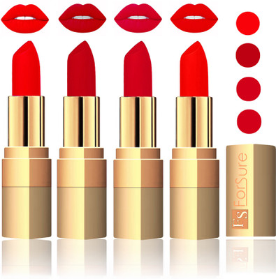 

Forsure Velvet Matte Lipstick(Romantic Red,Maroon,Mauve,Fast Red, 14 g)