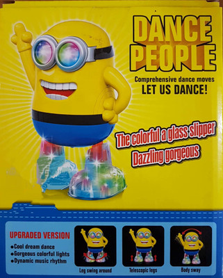 

Hytech Musical Dancing Minions Toy with Colorful Lights and Sounds-Upgraded Version(multicolor)(Multicolor)