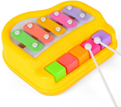 

Tako bell Premium 2 in 1 Musical and Mini Piano, Non Toxic, Non-Battery, Attractive Color with 5 Sound(Multicolor)