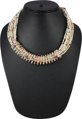 Andaaz Andaaz Multi-Colour Non-Precious Metal Multi-Strand For Women Beads Gold-plated Plated Metal, Alloy Necklace Flipkart