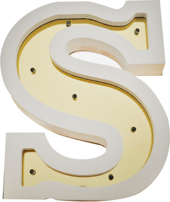 

EZ Life Monogram Light - Alphabet LED Light For Home Wall Decor - Alphabet S Decoration - Gold & White LED Light For Home Wall Decor(Gold)
