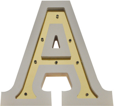 

EZ Life Monogram Light - Alphabet LED Light For Home Wall Decor - Alphabet A Decoration - Gold & White LED Light For Home Wall Decor(Gold)