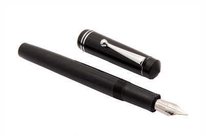 Ledos Glare Collection Diplomate Acrylic Black FLEX NIB & 3in1 Ink Fill Fountain Pen(Ink Color - converter mechanism)