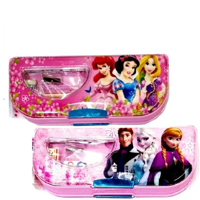 

S2KCrafts S2KC-1134 Princess Barbies Stationery kit Art Plastic Pencil Boxes(Set of 2, Pink, Pink)