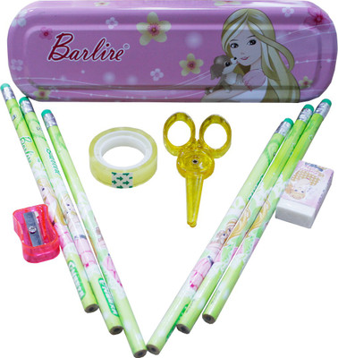 Toys Factory Barbie Serier Cartoon Art Plastic Pencil Box(Set of 1, Purple)