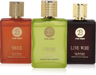 

LB Perfume LB CHROME, LB LIVEWIRE AND LB SHOCK PERFUME FOR MEN 100 ML EDP(PACK OF 3) Eau de Parfum - 25 ml(For Men)