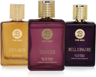 

LB Perfume LB THUNDER, LB EXPLORER AND LB MILLIONAIRE PERFUME FOR MEN 100 ML EDP(PACK OF 3) Eau de Parfum - 25 ml(For Men)