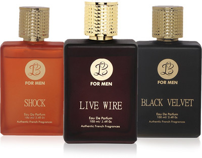 

LB Perfume LB LIVEWIRE, LB BLACK VELVET AND LB SHOCK PERFUME FOR MEN 100 ML EDP(PACK OF 3) Eau de Parfum - 25 ml(For Men)