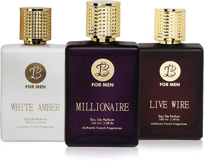 

LB Perfume LB MILLIONAIRE, LB WHITE AMBER AND LB LIVEWIRE PERFUME FOR MEN 100 ML EDP(PACK OF 3) Eau de Parfum - 25 ml(For Men)