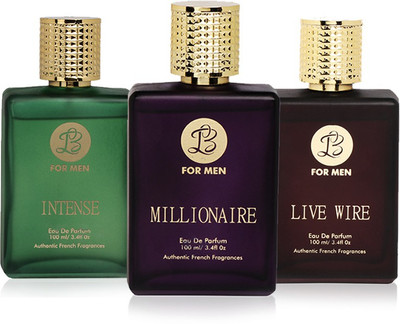 

LB Perfume LB MILLIONAIRE, LB LIVEWIRE AND LB INTENSE PERFUME FOR MEN 100 ML EDP(PACK OF 3) Eau de Parfum - 25 ml(For Men)
