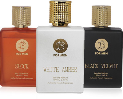

LB Perfume LB WHITEAMBER, LB BLACK VELVET AND LB SHOCK PERFUME FOR MEN 100 ML EDP(PACK OF 3) Eau de Parfum - 25 ml(For Men)