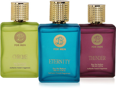 

LB Perfume LB ETERNITY, LB THUNDER AND LB CHROME PERFUME FOR MEN 100 ML EDP(PACK OF 3) Eau de Parfum - 25 ml(For Men)