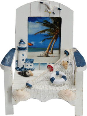 

Online World Decorative 1 Stylish Chair Photo Frame(1 GB, White, Blue)