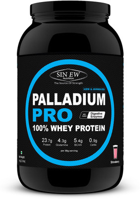 

Sinew Nutrition Palladium Pro Whey Protein with Digestive Enzymes, 1kg (Strawberry Flavour) Whey Protein(1 kg, Strawberry)